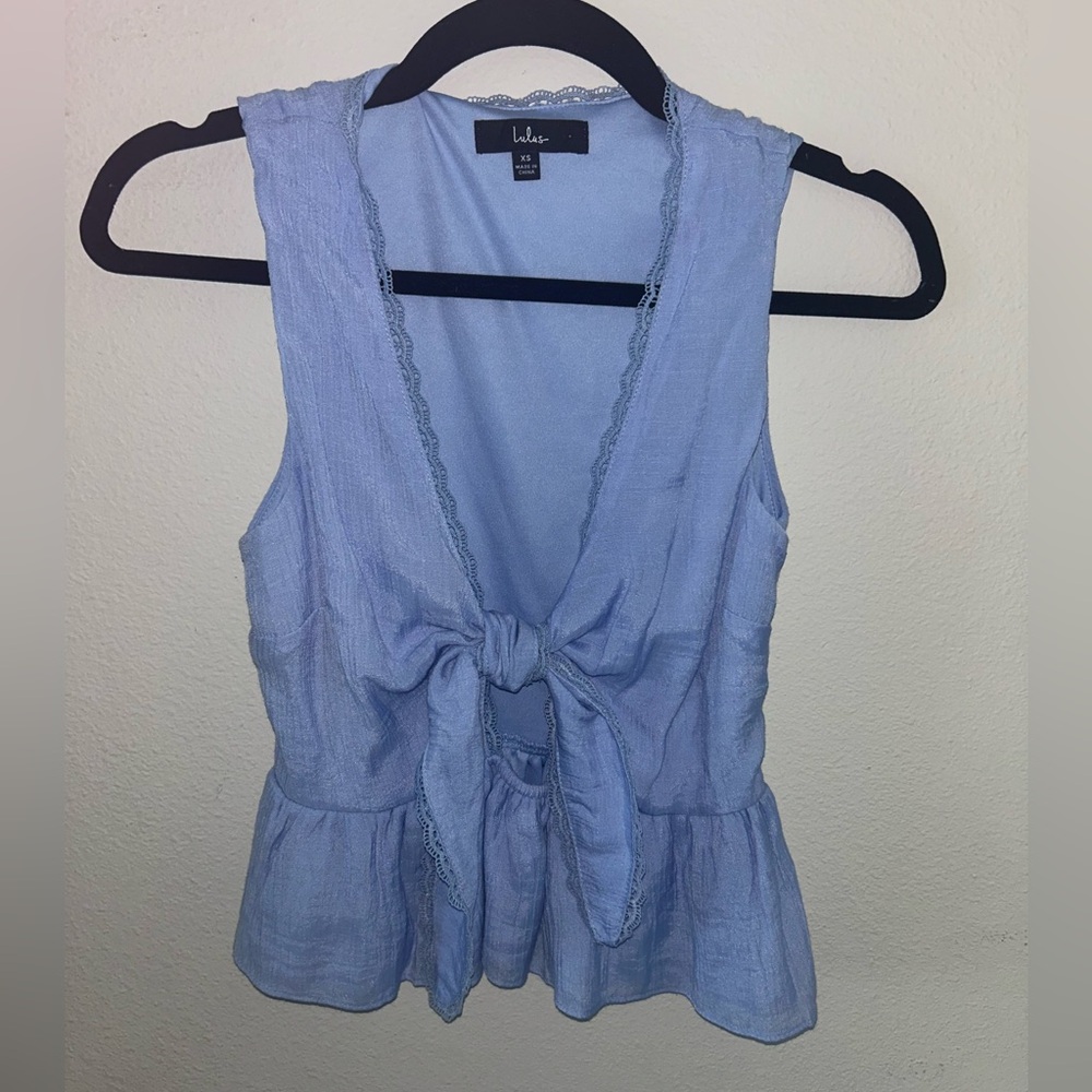 Blue Lulu’s Tie Top